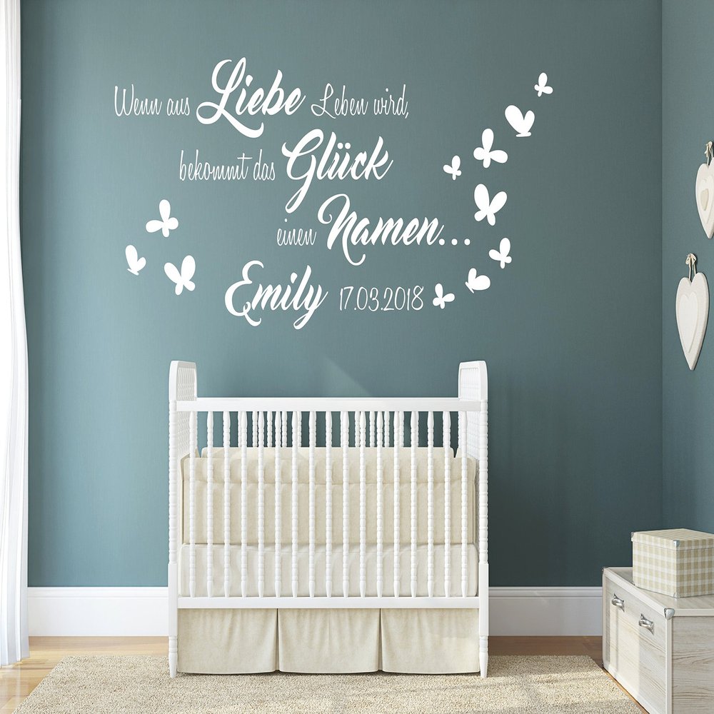 tjapalo w-pkm397 Wall Decal for Nursery with Saying and Name