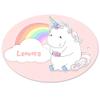 Eurofoto Door Sign with Name Leonora and Pastel Unicorn Design for Girls view 1