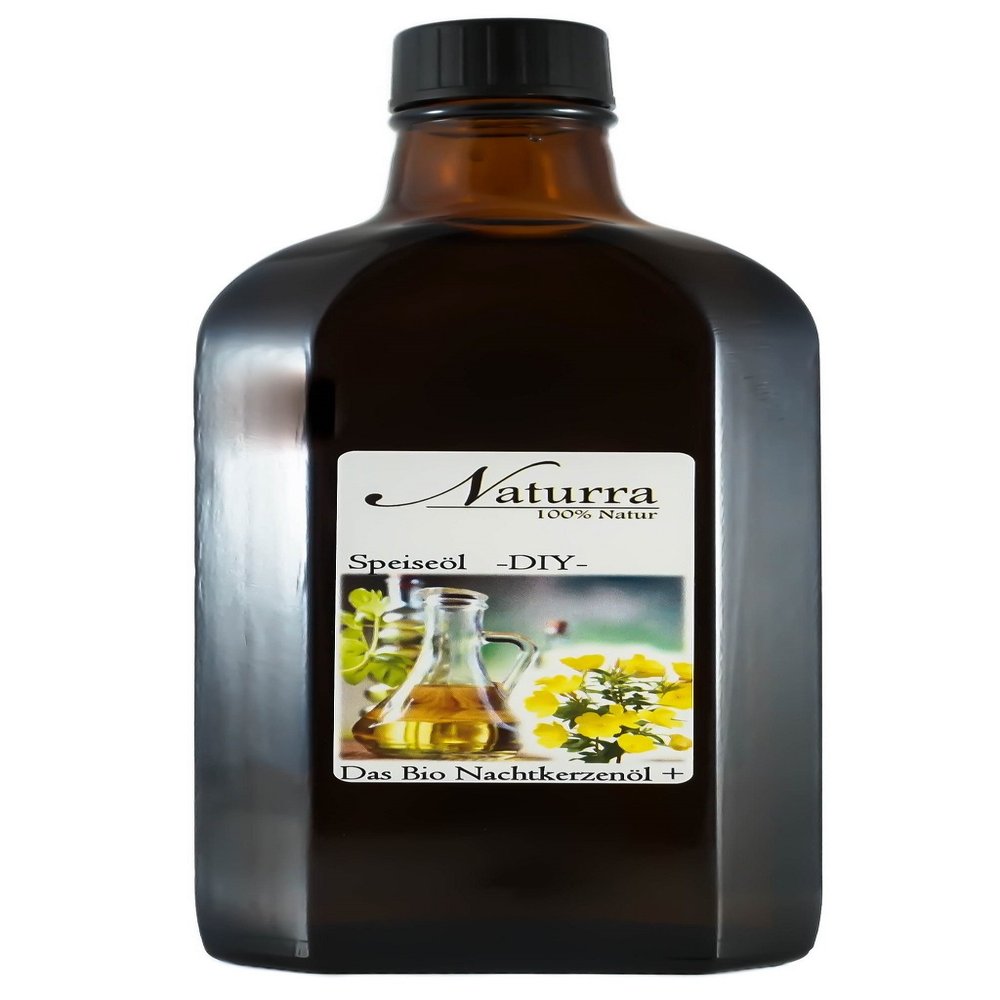 Naturra Organic Edible Evening Primrose Oil Duo with Grape Seed Oil, 250 ml Glass Bottle