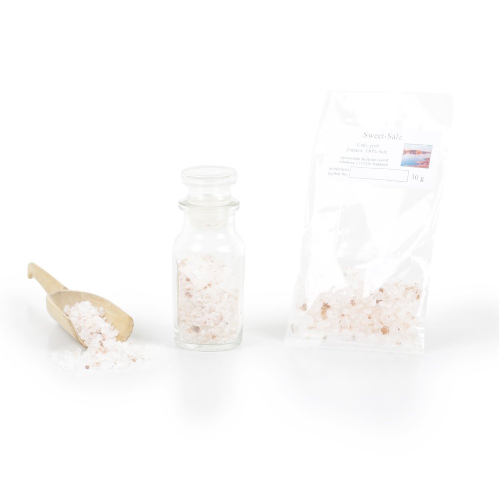Sweet Salt Utah USA, Coarse Pink Rock Salt, 30 g