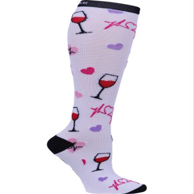 Cherokee Printsupport Women's 12 mmHg Support Socks, One Size, Off Duty
