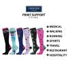 Cherokee Printsupport Women's 12 mmHg Support Socks, One Size, Off Duty view 3