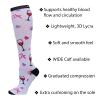 Cherokee Printsupport Women's 12 mmHg Support Socks, One Size, Off Duty view 4