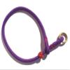 DOGS and MORE MeRuBu Premium Rope Collar with Brass Ring, Purple, 8 mm, 48 cm view 1
