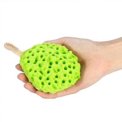 Green Body Shower Sea Sponge, Soft Spa Exfoliating Bath Scrubber
