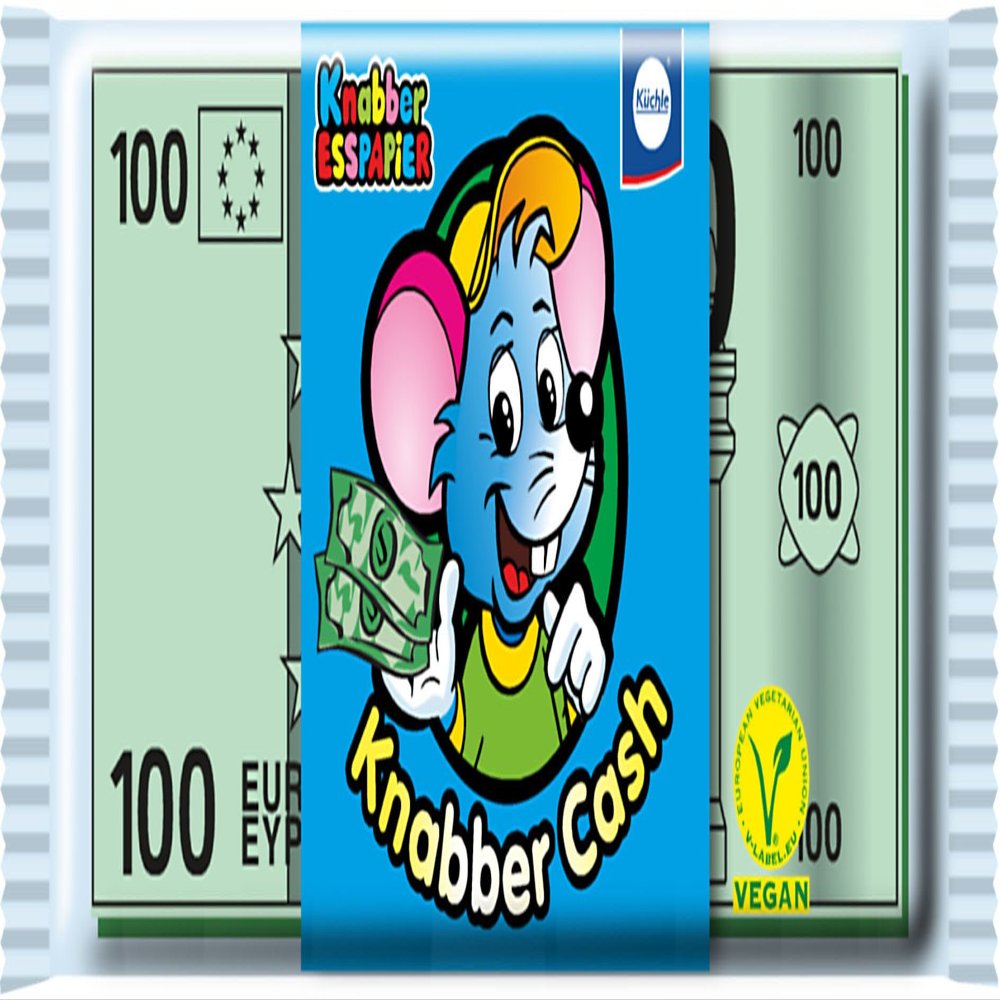 Küchle Knabber-Esspapier Knabber-Cash “Banknotes” 20 g, Pack of 10 (10 x 20 g)