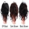 Human Hair Topper with Bangs, Curly Clip-In Hairpiece for Thinning Hair, Black/Brown view 4