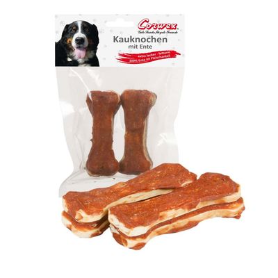Corwex Duck Chew Bones, 2 x 10 cm, for Medium-Sized Dogs