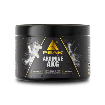 PEAK Arginine AKG - 150 Capsules | High-Dose L-Arginine Alpha-Ketoglutarate for Training, Circulation & Muscle Pump | Pre-Workout Supplement