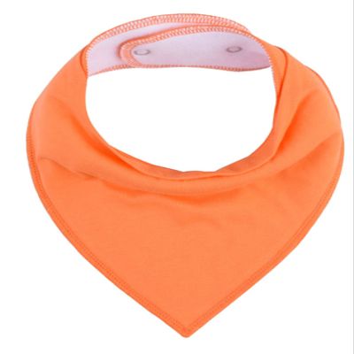 Jueshanzj Baby Cotton Triangle Waterproof Bib, Orange, One Size (33 x 30 cm)