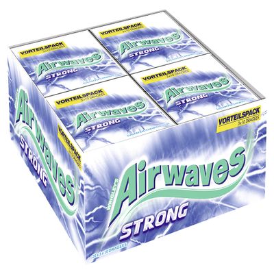 Airwaves Strong Sugar-Free Gum, Fresh Breath, 30 x 10 Dragees