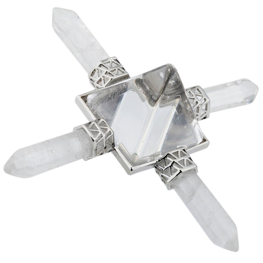 mookaitedecor Healing Crystal Pyramid Lucky Charm Decoration