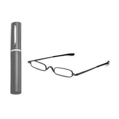 superior 2-Pack Compact Lightweight Metal-Frame Reading Glasses with Aluminum Case