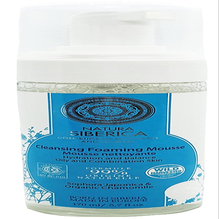 Natura Siberica Foaming Mousse Cleanser for Oily or Combination Skin, 170 ml