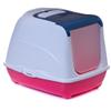 Flip Cat L Cat Litter Box, Blue - Raspberry Lower Tray view 1