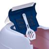 Flip Cat L Cat Litter Box, Blue - Raspberry Lower Tray view 2