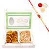 Ghasitaram Gifts Rakhi Sweets Hamper with Bhakarwadi, Soft Mysore Pak, and Beaded Rakhi view 1
