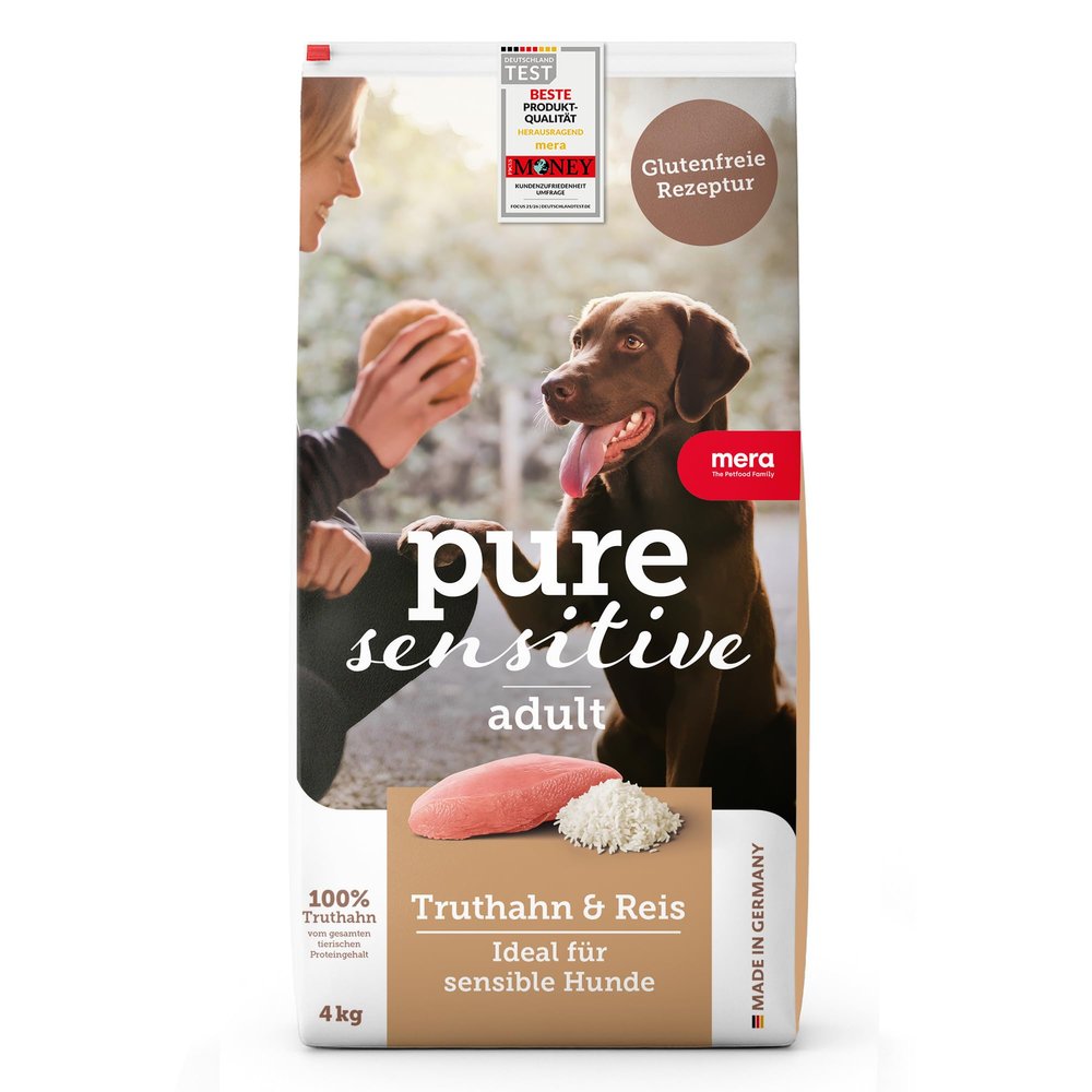 MERA Pure Sensitive Turkey & Rice Dry Dog Food, 4 kg