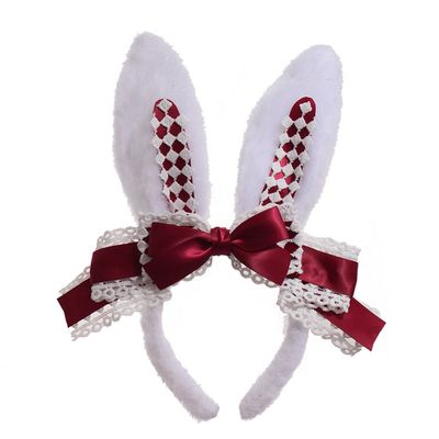 GRACEART Lolita Anime Cosplay Halloween Headband, Wine Red, One Size