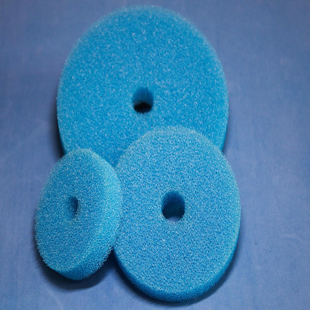 KnePo Plastic Technology Fine Filter Sponge, 150mm Diameter, with Hole