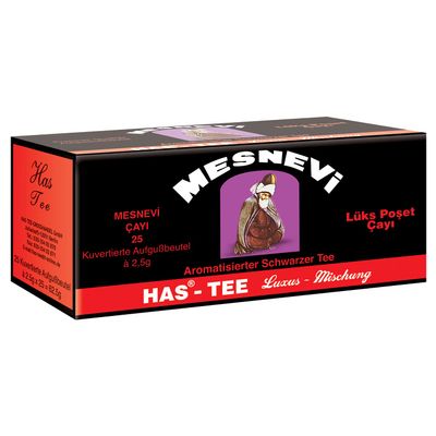 Mesnevi Luxury Blend Earl Grey Ceylon Black Tea, 2-Pack (2 x 25 x 2.5 g)