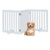unipaws Freestanding Dog Gate, No-Drill Wooden Safety Gate, 3 Panels, 61 cm High view 1