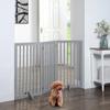 unipaws Freestanding Dog Gate, No-Drill Foldable Wooden Baby Gate and Fireplace Guard, Gray (3 Panels, 91 cm High) view 3