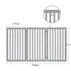 unipaws Freestanding Dog Gate, No-Drill Foldable Wooden Baby Gate and Fireplace Guard, Gray (3 Panels, 91 cm High) view 4