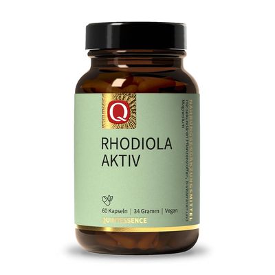 Rhodiola aktiv, 60 Capsules, 3% Rosavins, B Vitamins, Quintessence