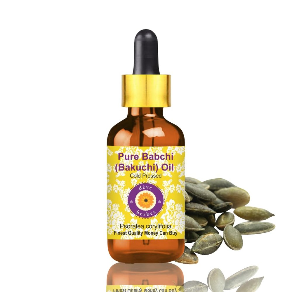 Deve Herbes Pure Babchi Oil 100 ml (Psoralea corylifolia), Dropper Bottle
