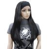 Lydell Long 3/4 Women's Wig, Straight, Blonde Highlights, Synthetic Hair, Adjustable Black Headband, Natural Black view 2