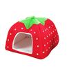 JEELINBORE Soft Strawberry Pet Sleeping Bag, Dog House/Cat Cave, Pet Bed, Red, XL (43 × 43 × 45 cm) view 1