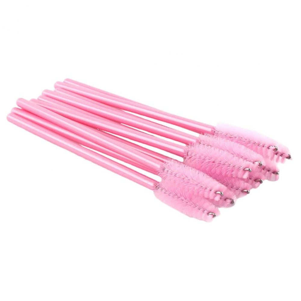 50-Count Disposable Mascara Wands, Eyelash Brushes, Applicators, Portable Makeup Tool
