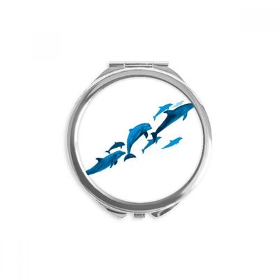 DIYthinker Dolphin Round Folding Compact Mirror, Multicolor, 2.6 x 2.4 x 0.3 in