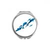 DIYthinker Dolphin Round Folding Compact Mirror, Multicolor, 2.6 x 2.4 x 0.3 in view 1
