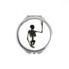 DIYthinker Human Skeleton Pattern Round Compact Makeup Mirror, Multicolor view 1
