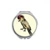 DIYthinker Yellow Feather Parrot Bird Round Compact Handbag Makeup Mirror, 2.6 x 2.4 x 0.3 in, Multicolor view 1