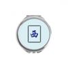 DIYthinker West Wind Mahjong Tile Pattern Round Compact Mirror view 1