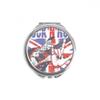 DIYthinker Rock Guitar England UK Flag Round Compact Makeup Mirror, 2.6 x 2.4 x 0.3 in, Multicolor view 1