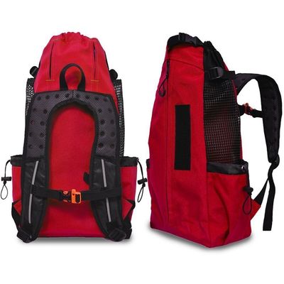 WLDOCA Dog Backpack for Medium-Sized Dogs up to 15 kg, Waterproof Lining, Red