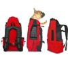 WLDOCA Dog Backpack for Medium-Sized Dogs up to 15 kg, Waterproof Lining, Red view 2