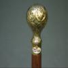 Walking Stick Cane Precious Wood Brass Knob Captain's Cane 94 cm M152 view 1