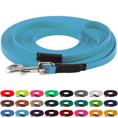 LENNIE BioThane Long Line, 19 mm, 5 m, for Dogs 35 kg+, Cyan/Turquoise