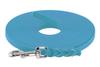 LENNIE BioThane Long Line, 9 mm, for 5–15 kg Dogs, 2 m, No Hand Loop, Cyan/Turquoise, Braided view 1