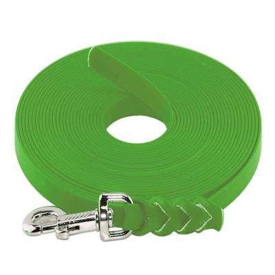 LENNIE BioThane Long Line, 13 mm, 8 m, for Dogs 15–25 kg, Apple Green, Braided