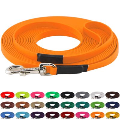 LE​​NNIE BioThane Long Line, 19 mm, 25 m, for Dogs 35 kg+, Pastel Orange, Stitched
