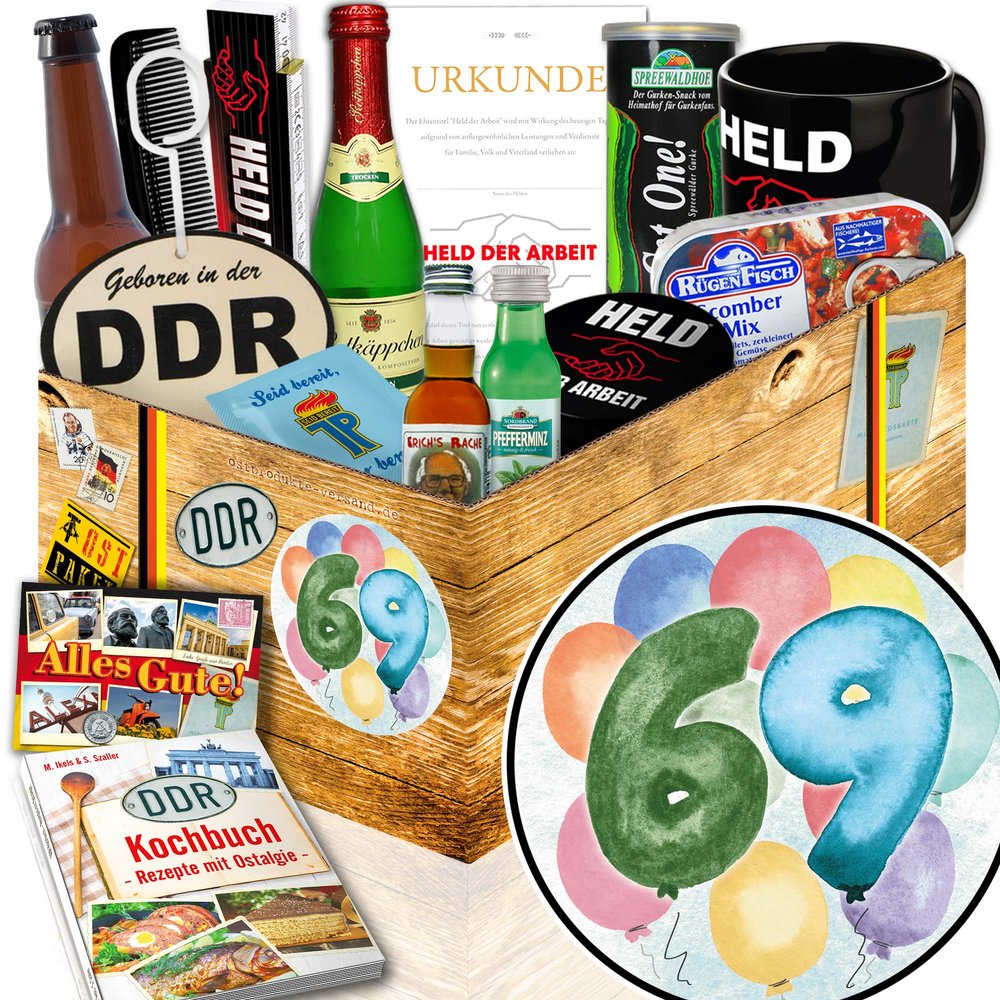 69th Birthday Gift for Men | East German Nostalgia Gift Set