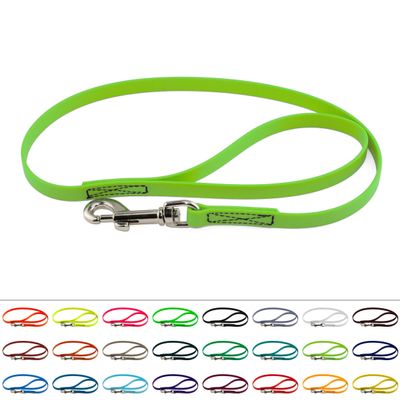 LENNIE BioThane Training Leash, 19 mm Wide, 2 m Long, Apple Green, Stitched with Hand Loop