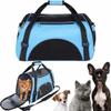 Water-Resistant Pet Carrier Bag for Small Dogs and Cats, Blue, Size S view 1