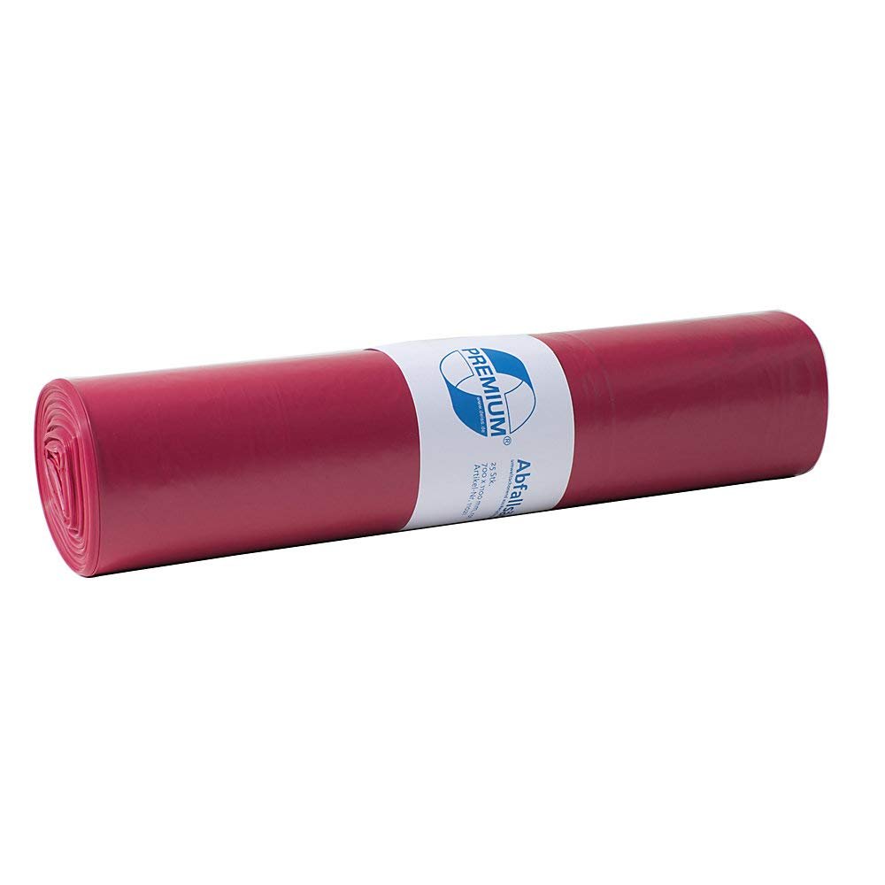 Deiss | Trash Bags | Red | 120 L | 37 µm | 250 pcs.